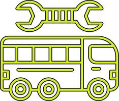 Repairing Bus Vector Icon