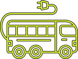 icono de vector de bus electrico