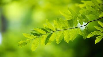 AI generated Closeup of leaves with a blurred background photo