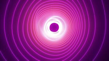 Purple energy magic hi-tech light digital tunnel frame made of futuristic energy lines. Abstract background. Video in high quality 4k, motion design