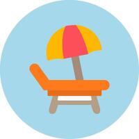 Beach Chair Vector Icon