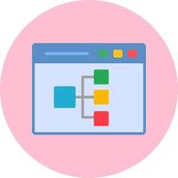 Online Flowchart Vector Icon