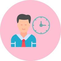 icono de vector de tiempo de trabajo