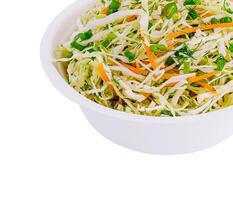 Coleslaw salad with white cabbage and carrots photo