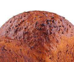 Black bread isolated on white background photo