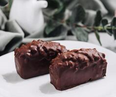 Cookies with chocolate and nuts photo