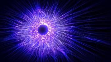 Purple energy magical hi-tech digital tunnel frame made of futuristic energy lines force field. Abstract background. Video in high quality 4k, motion design