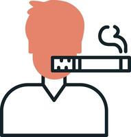 Man Smoking Vector Icon