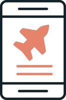 Plane Ticket booking Vector Icon