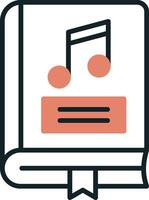 icono de vector de libro de música