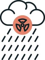 icono de vector de lluvia ácida