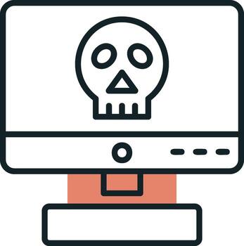 icono de vector de piratería informática