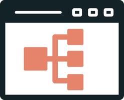 Online Flowchart Vector Icon