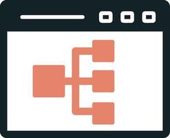 en línea diagrama de flujo vector icono