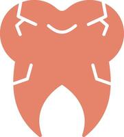 Cracked Tooth Vector Icon