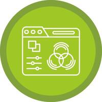 Color adjustment Flat Circle Multicolor Design Icon vector