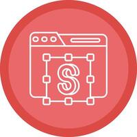 Text editor Flat Circle Multicolor Design Icon vector