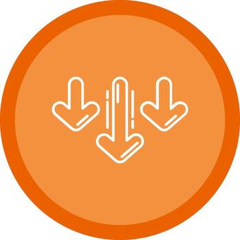 Decrease Flat Circle Multicolor Design Icon vector