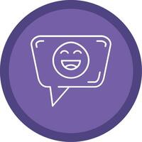 Happy Flat Circle Multicolor Design Icon vector
