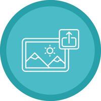 Export Flat Circle Multicolor Design Icon vector