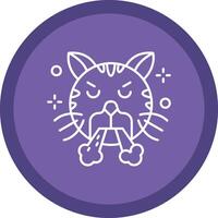 Angry Flat Circle Multicolor Design Icon vector