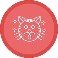 Surprised Flat Circle Multicolor Design Icon vector