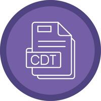 Cdt Flat Circle Multicolor Design Icon vector