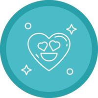 In love Flat Circle Multicolor Design Icon vector