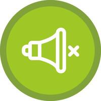 Mute Flat Circle Multicolor Design Icon vector