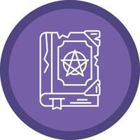 Magic book Flat Circle Multicolor Design Icon vector