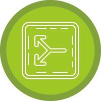 división plano circulo multicolor diseño icono vector