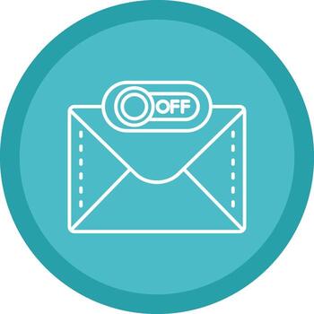 Off Flat Circle Multicolor Design Icon vector