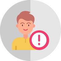 Error Flat Circle Multicolor Design Icon vector