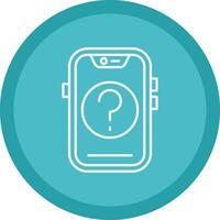 Question Flat Circle Multicolor Design Icon vector