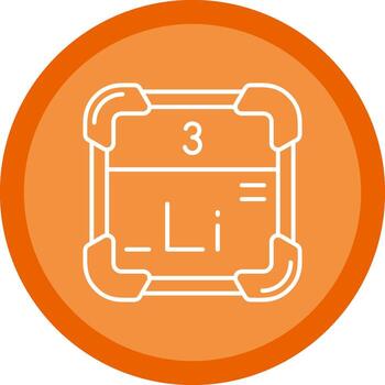 Lithium Flat Circle Multicolor Design Icon vector