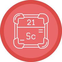 Scandium Flat Circle Multicolor Design Icon vector