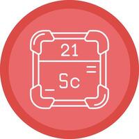 Scandium Flat Circle Multicolor Design Icon vector