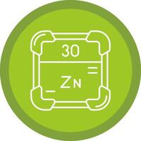 Zinc Flat Circle Multicolor Design Icon vector