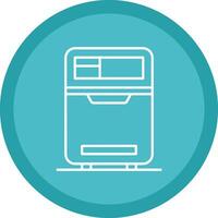 Fridge Flat Circle Multicolor Design Icon vector