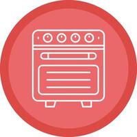 Oven Flat Circle Multicolor Design Icon vector