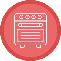 Oven Flat Circle Multicolor Design Icon vector