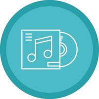 Cd cover Flat Circle Multicolor Design Icon vector