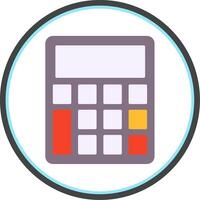 Calculator Flat Circle Icon vector