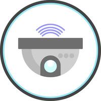 Cctv Flat Circle Icon vector