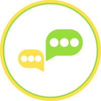 Chat Flat Circle Icon vector