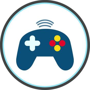 Controller Flat Circle Icon vector