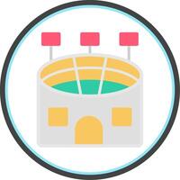 Stadium Flat Circle Icon vector