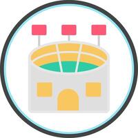 Stadium Flat Circle Icon vector