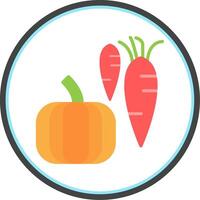 Vegetables Flat Circle Icon vector