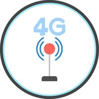 4G Flat Circle Icon vector